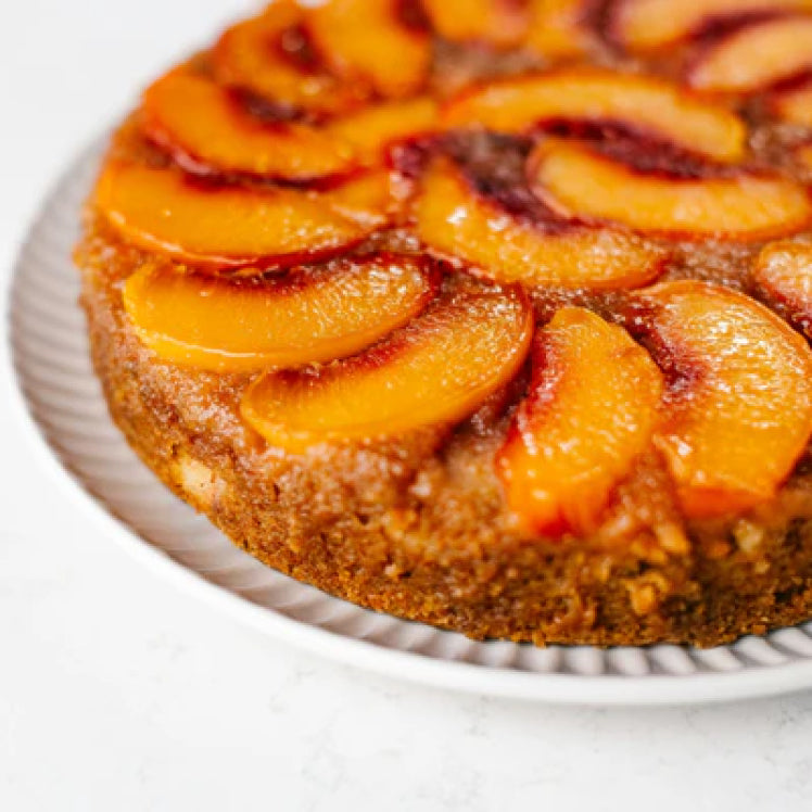 Peach upside down cake