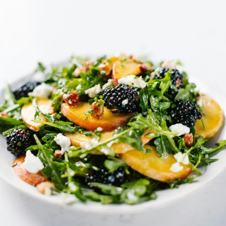 Arugula, Blackberry, and Peach Salad